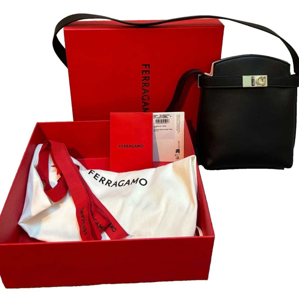 NWT Salvatore Ferragamo Hug Two-tone Mini Shoulder Bag/Smartphone Holder